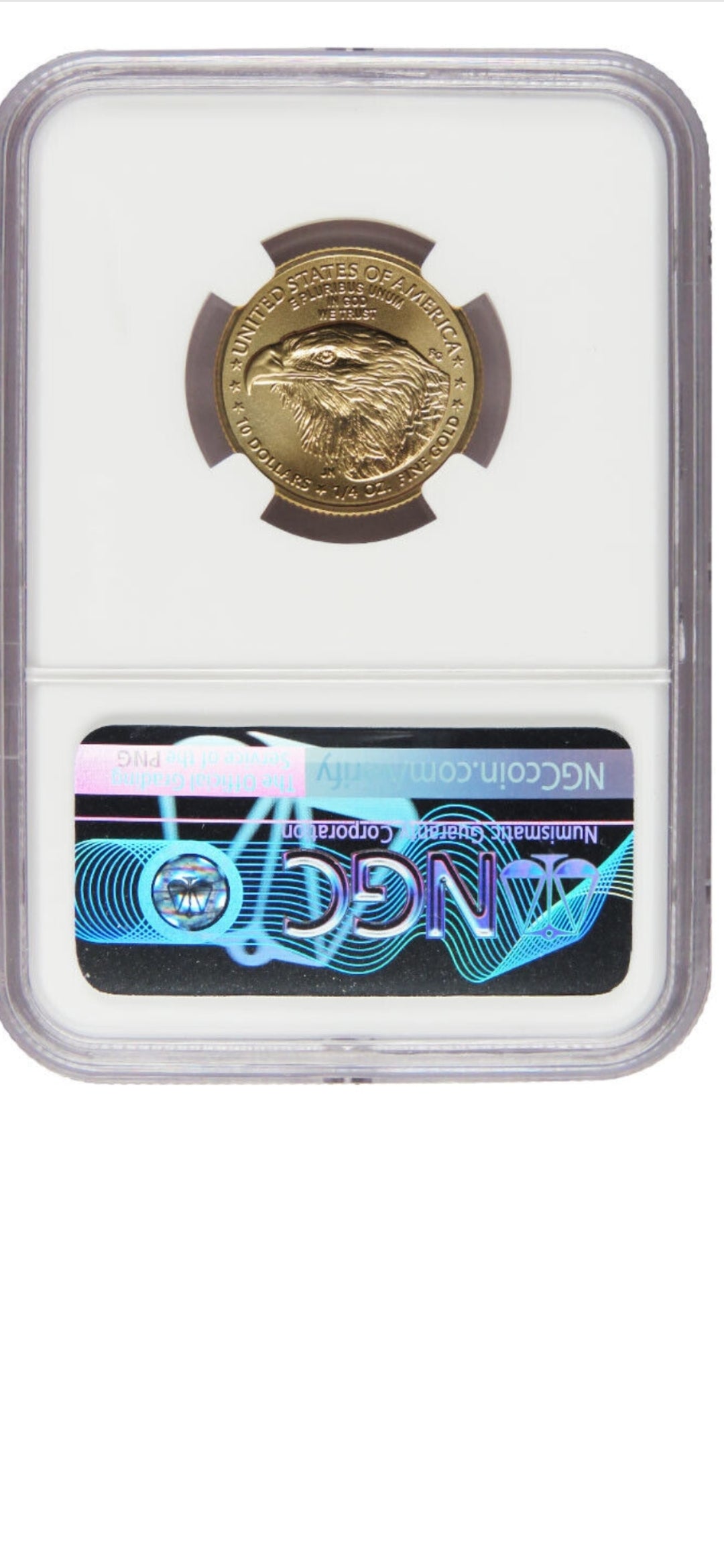 2023 $10 AGE MS69 MINT ERROR OBVERSE STRUCK THRU NGC FDI