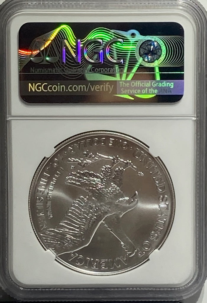 2021 ASE $1 NGC MS70 FDI SIGNED BY MICHAEL GAUDIOSO - Goldstar Mint