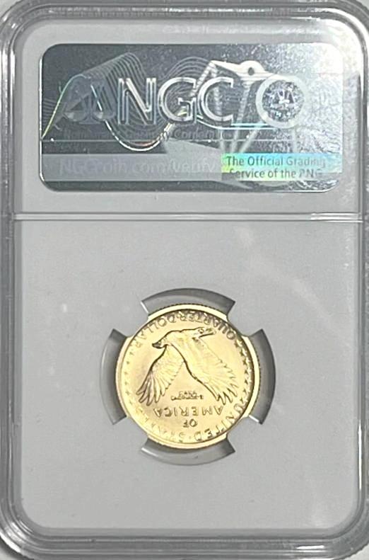 2016 .25(W) STANDING LIBERTY QUARTER 24K 1/4 OZ SP70 SIGNED BY MIKE CASTLE - Goldstar Mint