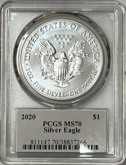 2020 S $1 PCGS MS70 SIGNED BY GARY WHITLEY - Goldstar Mint