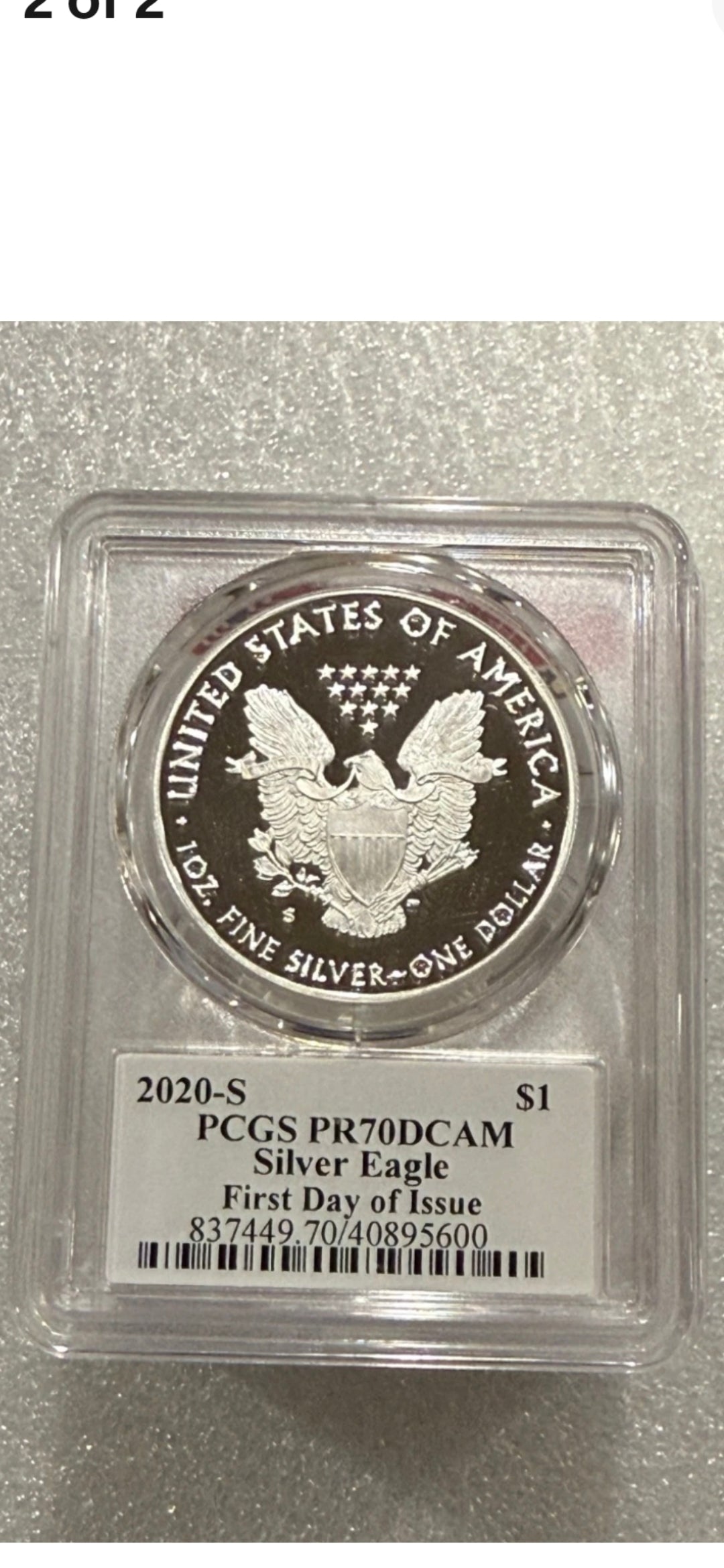 2020 $1 SILVER EAGLE PR70 PCGS