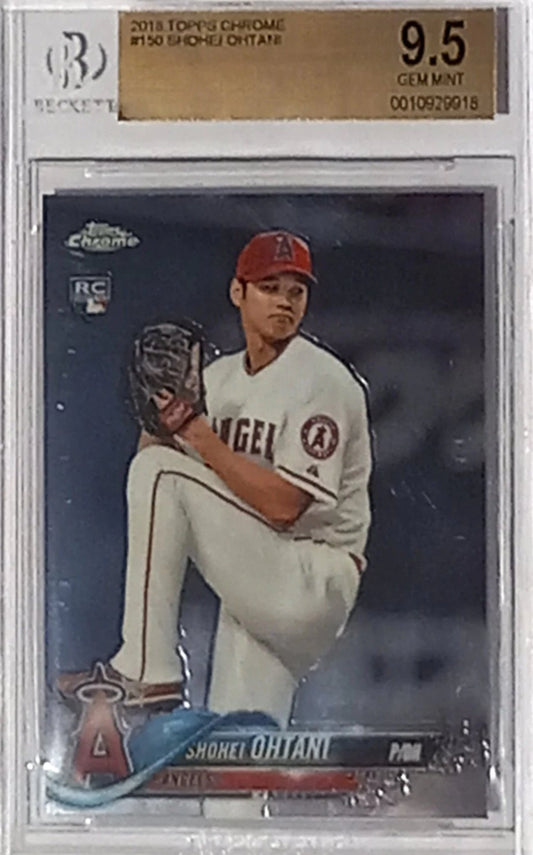 2018 TOPPS CHROME SHOHEI OHTANI ROOKIE #150 BGS CERTIFIED 9.5 - Goldstar Mint