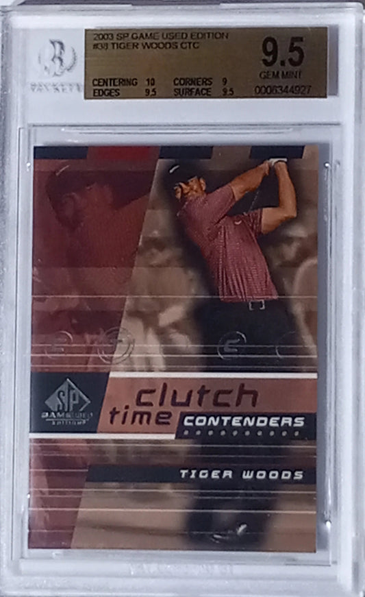 2003 SP GAME USED EDITION TIGER WOODS CTC CERT.BGS 9.5 GRADE - Goldstar Mint