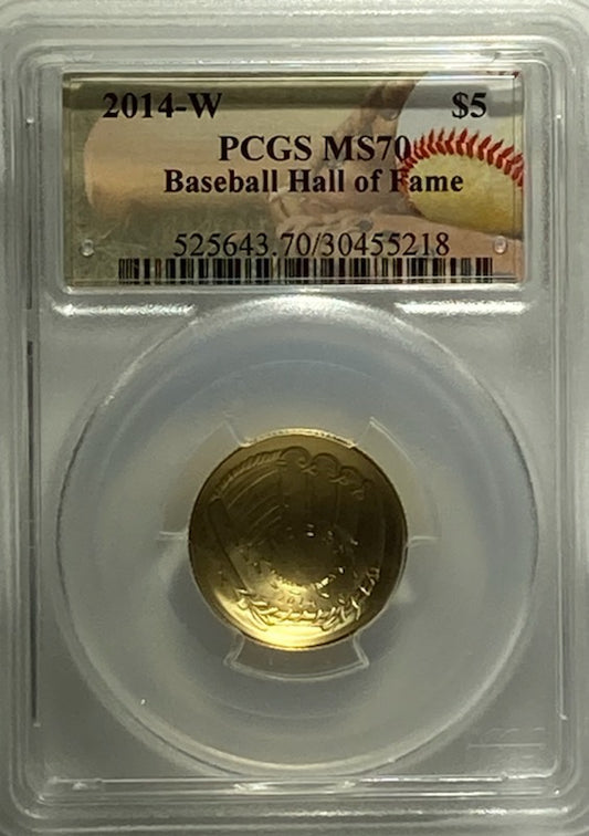 2014 GOLD BASEBALL H.O.F PCGS MS70 - Goldstar Mint