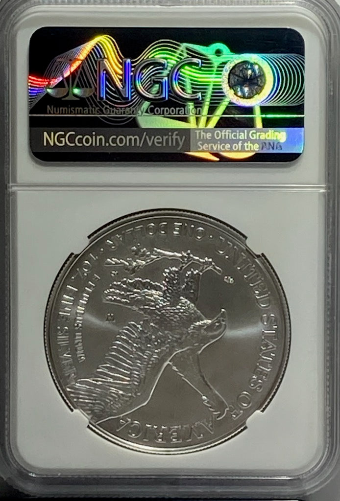 2021 W ASE $1 NGC BURNISHED MS70 SIGNED BY MICHAEL GAUDIOSO - Goldstar Mint 