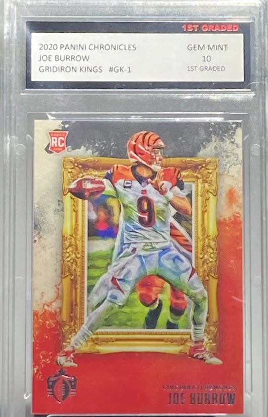 2020 PANINI CHRONICLES JOE BORROW ROOKIE GRIDIRON KINGS # GK-1 1ST GRADED 10 - Goldstar Mint