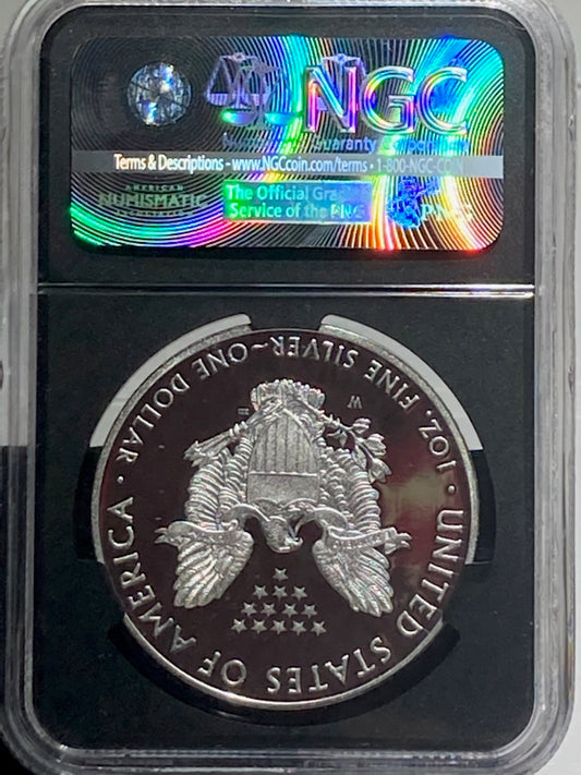 2016 W NGC $1 SILVER EAGLE - EDGE LETTERED FDI PR70 ULTRA CAMEO 30TH ANNV.SIGNED BY MIKE CASTLE - Goldstar Mint