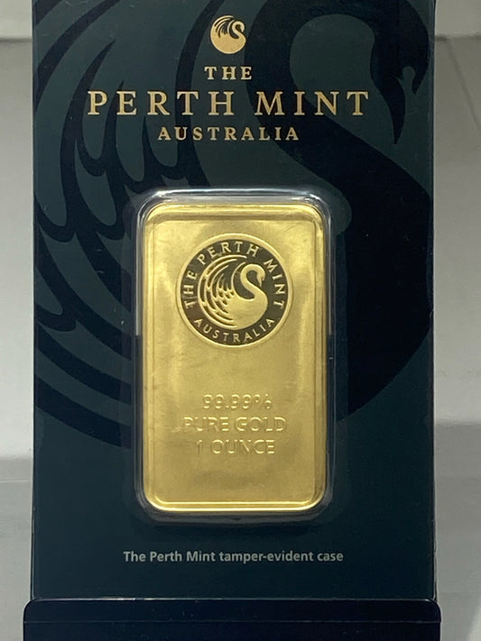 .999 1 TROY OZ GOLD BAR - PERTH MINT - Goldstar Mint 