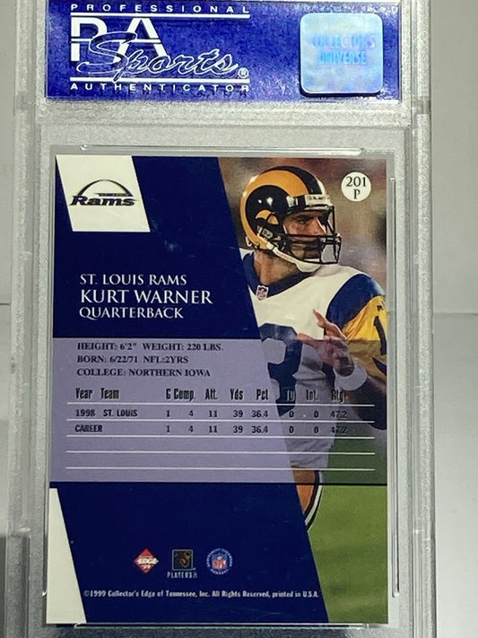 1999 KURT WARNER ROOKE 1ST PLACE PSA GRADED 9 MINT - Goldstar Mint 