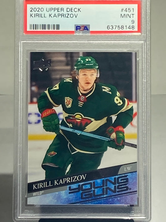 2020 UPPER DECK KIRILL KAPRIZOV ROOKIE #451 PSA GRADED 9 MINT - Goldstar Mint