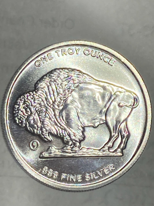 .999 1 TROY OZ. SILVER ROUND ' BUFFALO DESIGN - Goldstar Mint