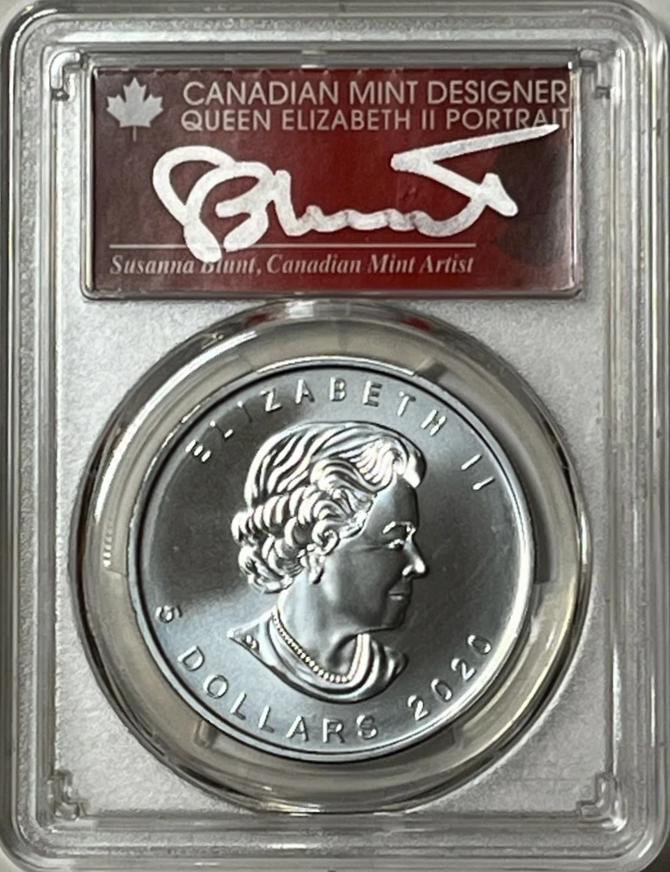 2020 W PCGS $5 MAPLE LEAF BURNISHED SP70 FDI WINNIPEG MINT - Goldstar Mint 